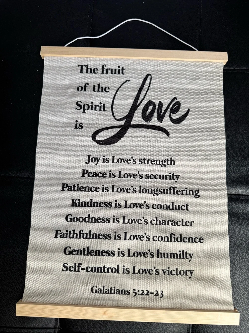 Neutral 'Love' Inspirational Wall Tapestry - Cream & Black